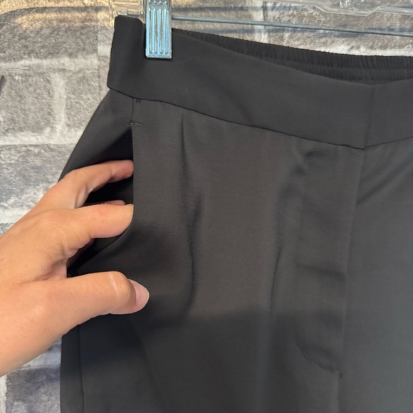 NEW Quince Stretch Crepe Classic Trouser Pants black pockets - Picture 4 of 14